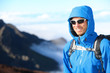 Hiker man trekking portrait