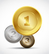 Vector: brilliant medals set brilliant medals set