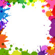 Vektor: Frame With Color Blobs Frame With Color Blobs