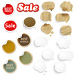 Big Set Cardboard Structure With Paper Speech Bubbles