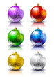 Vector: Christmas balls. Christmas decorations. Christmas balls. Christmas decorations.