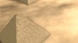 Aerial view Egypt pyramids animation.