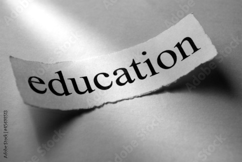 Photo: education written on a piece of paper education written on a piece of paper