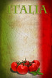 Italian flag with tomatoes