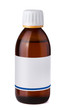 Medicine bottle with blank label