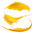 Colored splashes on white background 