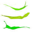 Colored splashes on white background 