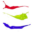 Colored splashes on white background 