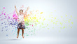Photo: happy kid jumping happy kid jumping