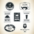 Label set for restaurant, cafe and bar