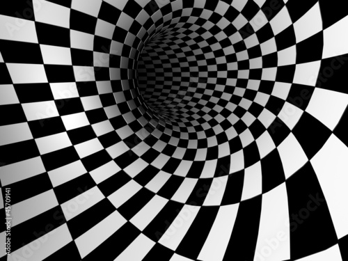 Illustration: Checkered texture 3d background Checkered texture 3d background