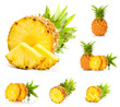 Foto: Pineapple on white background Pineapple on white background