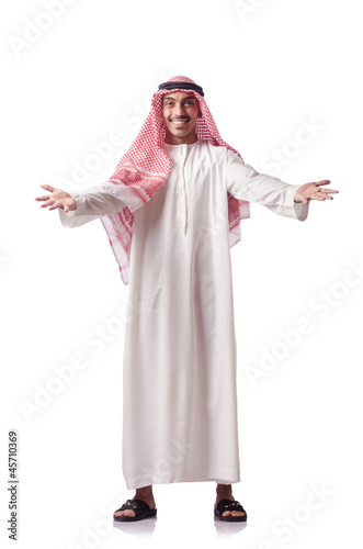 Photo: Arab man isolated on the white Arab man isolated on the white
