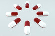 Tabletten in Kreisform
