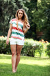 Beautiful woman walking in the park
