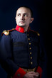 man wearing military jacket 19th century Spanish army, call of d