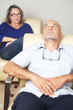 Doctor listening to patient during psychoanalysis