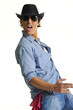 Photo: young man wearing cowboy posing young man wearing cowboy posing