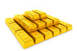 Stacked golden bars