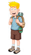 illustration of Cartoon Tourist Vector version