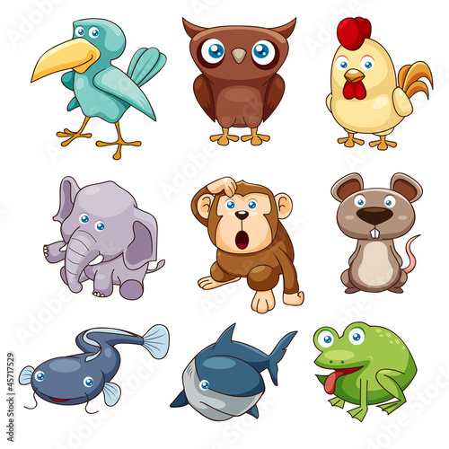 Vector: illustration of animals set Vector illustration of animals set Vector