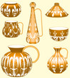Standard clay pots, vases, jugs made out of clay