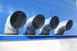 four ventilation pipes of industrial building