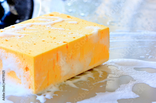Photo: Sponge for washing the car Sponge for washing the car