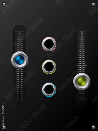 Vector: Slideable volume knobs with holes Slideable volume knobs with holes