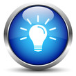 Glühbirne Button Blau