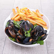 mussels and french fries