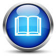 Buch Button Blau