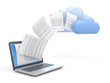 Transferring data to a cloud.