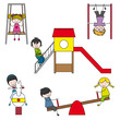 Niños jugando en el patio de recreo