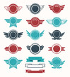 Vektor: Vintage grunge style design elements. Vector illustration. Vintage grunge style design elements. Vector illustration.