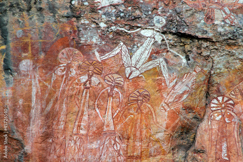 Photo: Aboriginal rock art at Nourlangie, Australia Aboriginal rock art at Nourlangie, Australia