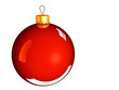Christmas bauble ball in golden red