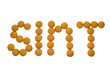 Sint spelled in candy