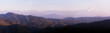 Sunset in the mountains, panorama