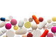 Colorful pills , isolated