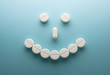 Smile face  from pills