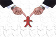 hand of business man select exelent people