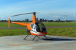 Small helicopter at the airport