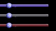3 Blue Disco Ball Lower Thirds Mini, with Alpha Channel - HD1080