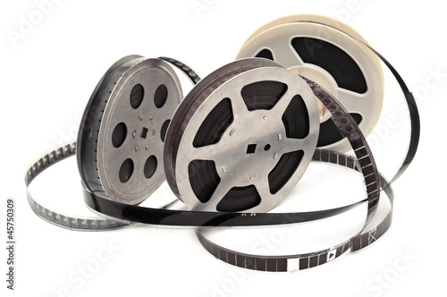 Photo: Old film strip isolated on white background Old film strip isolated on white background