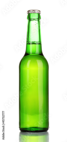 Photo: bottle of beer isolated on white bottle of beer isolated on white