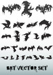 bat vector set