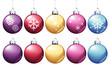 Vector: Boules Noel Couleurs Boules Noel Couleurs