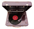 Retro portable turntable. Clipping path included.