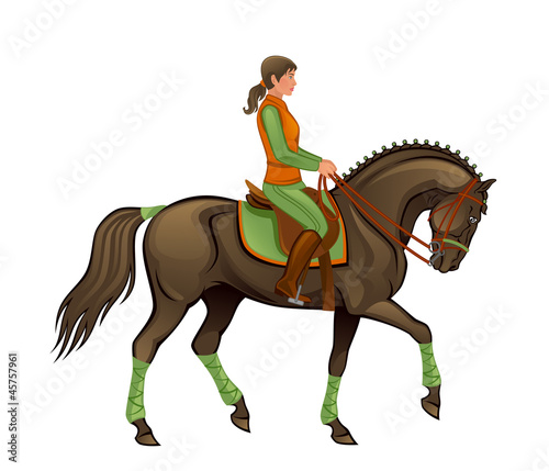 Vector: Girl with horse Girl with horse